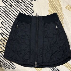 Prana Black Quilted Mini Skirt